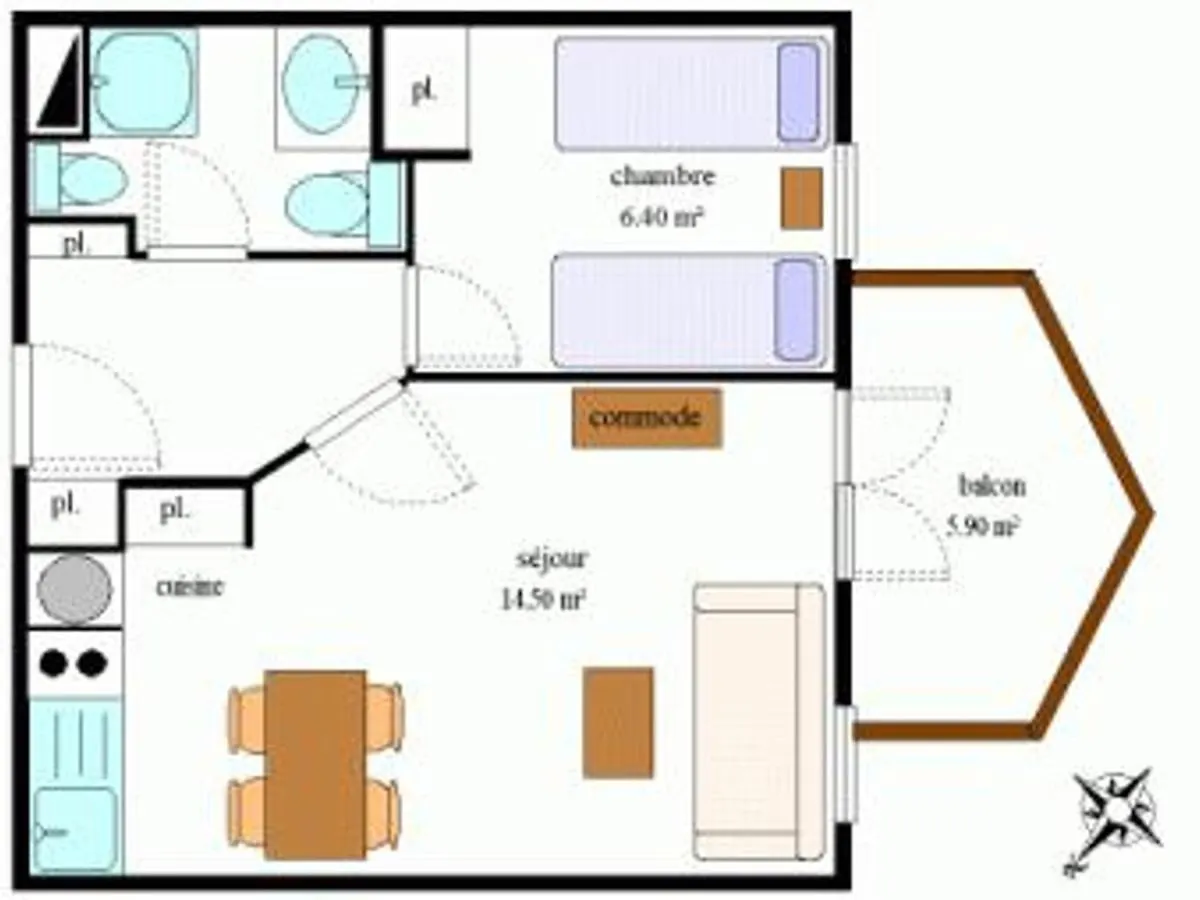 Apartment Appartement 29M² A Aussois, Proche Navettes Gratuites, Piscine Et Commerces, Capacite 4 Personnes. - Fr-1-508-148